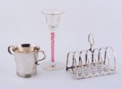 A silver six division toastrack by James Dixon & Sons Ltd