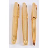 Parker, 75 Milleraies, a gold plated fountain pen and ballpoint pen