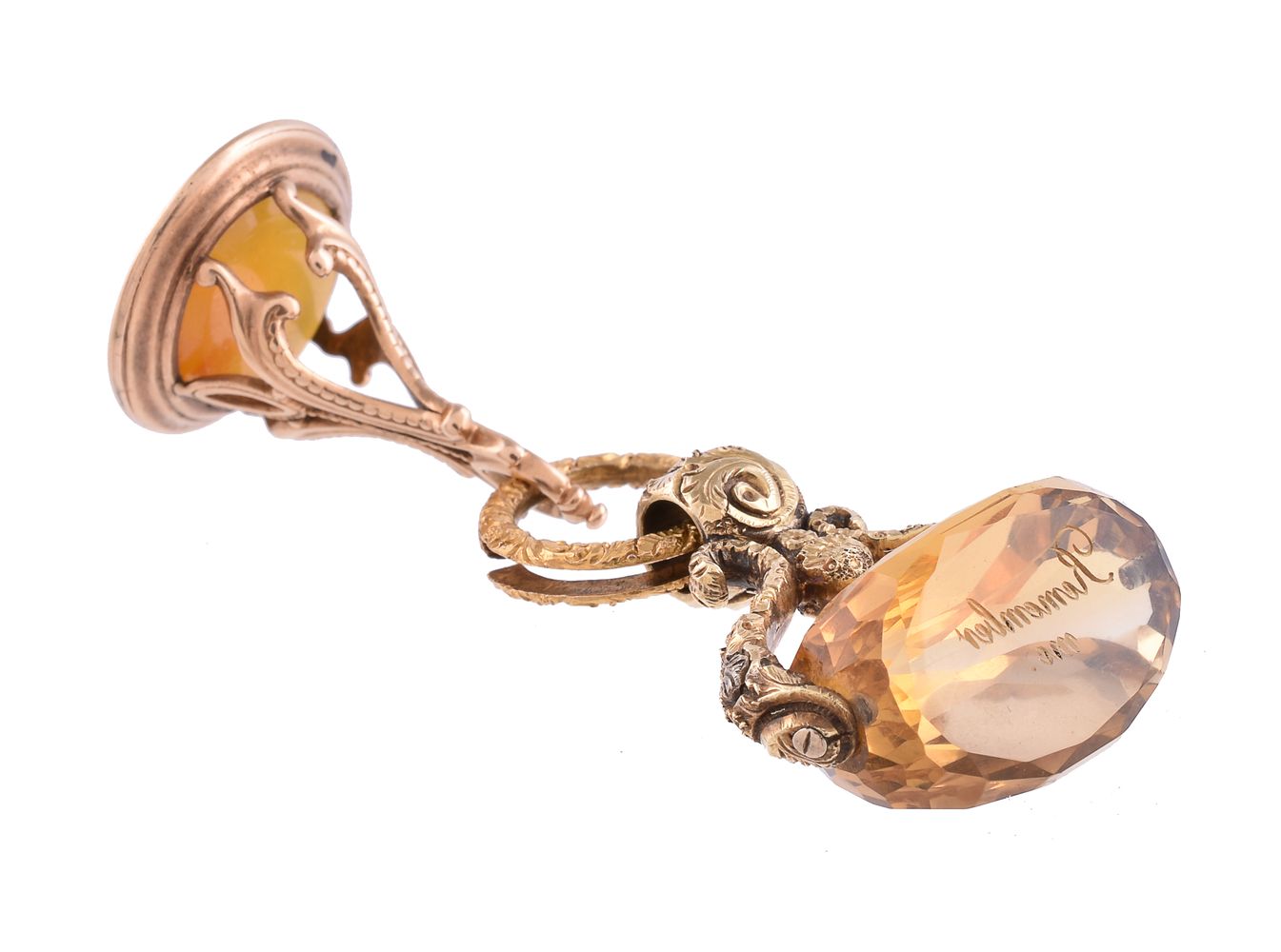 A citrine swivel fob seal - Image 2 of 4