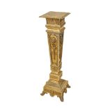 A gilt brass pedestal