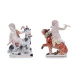 A pair of Derby figures of putti