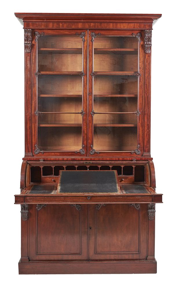 A William IV mahogany secretaire bookcase - Image 2 of 2