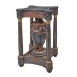 A Louis Philippe tole and marble mounted stove