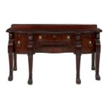 A George IV carved mahogany sideboard