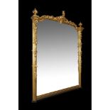 A Scottish Baronial carved giltwood overmantel mirror