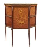 ϒ A French rosewood and tulipwood side cabinet