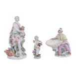 Three assorted Chelsea porcelain figures
