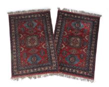 A pair of Caucasian rugs