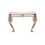 A Louis XVI style cast-iron console table, early 20th century