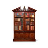 A George II style mahogany library bookcase