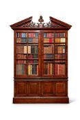 A George II style mahogany library bookcase