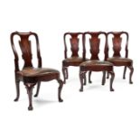 A set of four George II mahogany side chairs, circa 1735