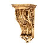 A George II carved giltwood wall bracket, circa 1735, in the manner of William Kent