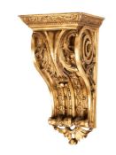 A George II carved giltwood wall bracket, circa 1735, in the manner of William Kent