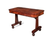 ϒ A William IV amboyna library table, circa 1830