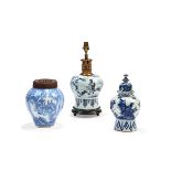 Three items of Dutch Delft, various dates 18th century