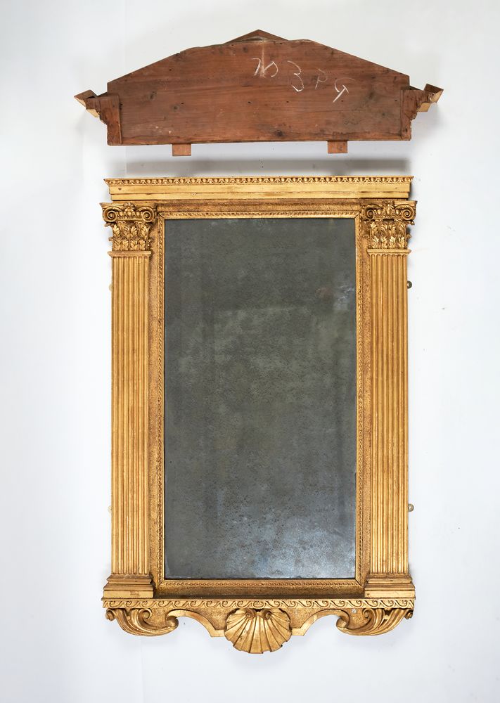 An Irish George II carved and gilt-gesso pier mirror, possibly by John and Francis Booker, circa 174 - Image 2 of 2