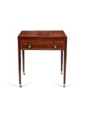 A George III mahogany and inlaid gentleman's dressing table, late 18th century