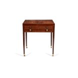 A George III mahogany and inlaid gentleman's dressing table, late 18th century