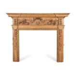 A George III carved pine chimneypiece, mid 18th century