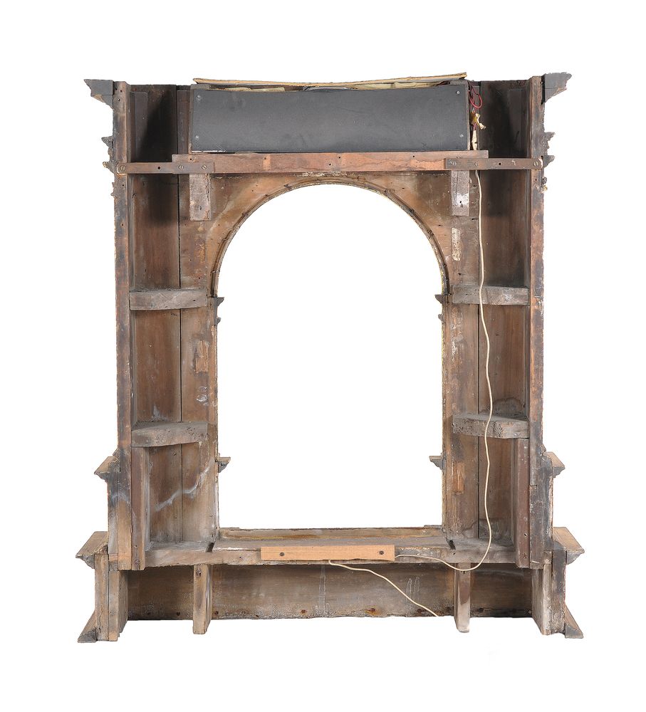 A Continental, probably Italian, giltwood and painted picture frame oftabernacle type, 19th century - Image 3 of 3