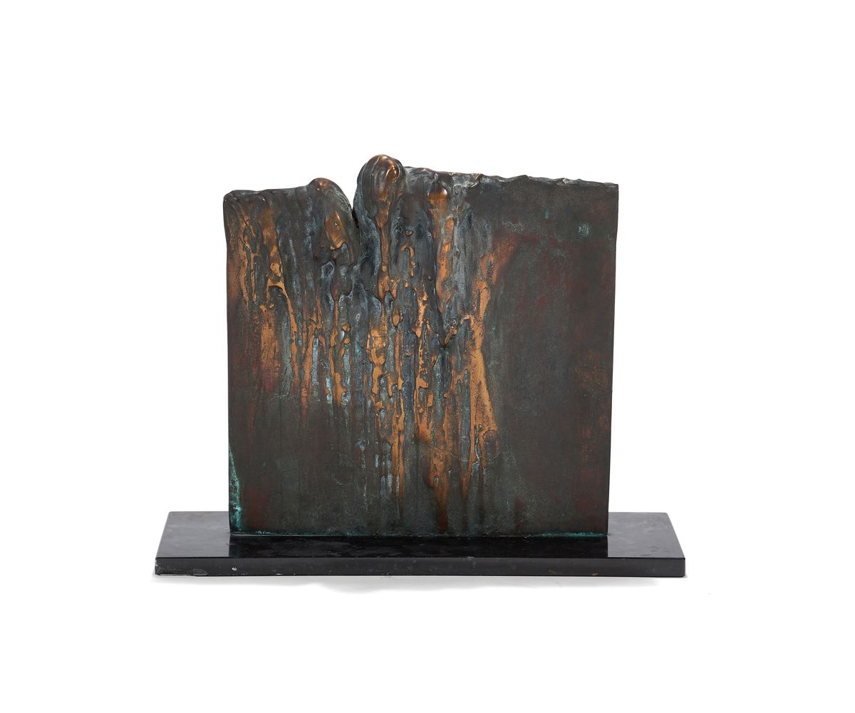 λ Yunus Haider ARBS (b. 1943) Opus 1972/03 - Screen Bronze 47cm high overall