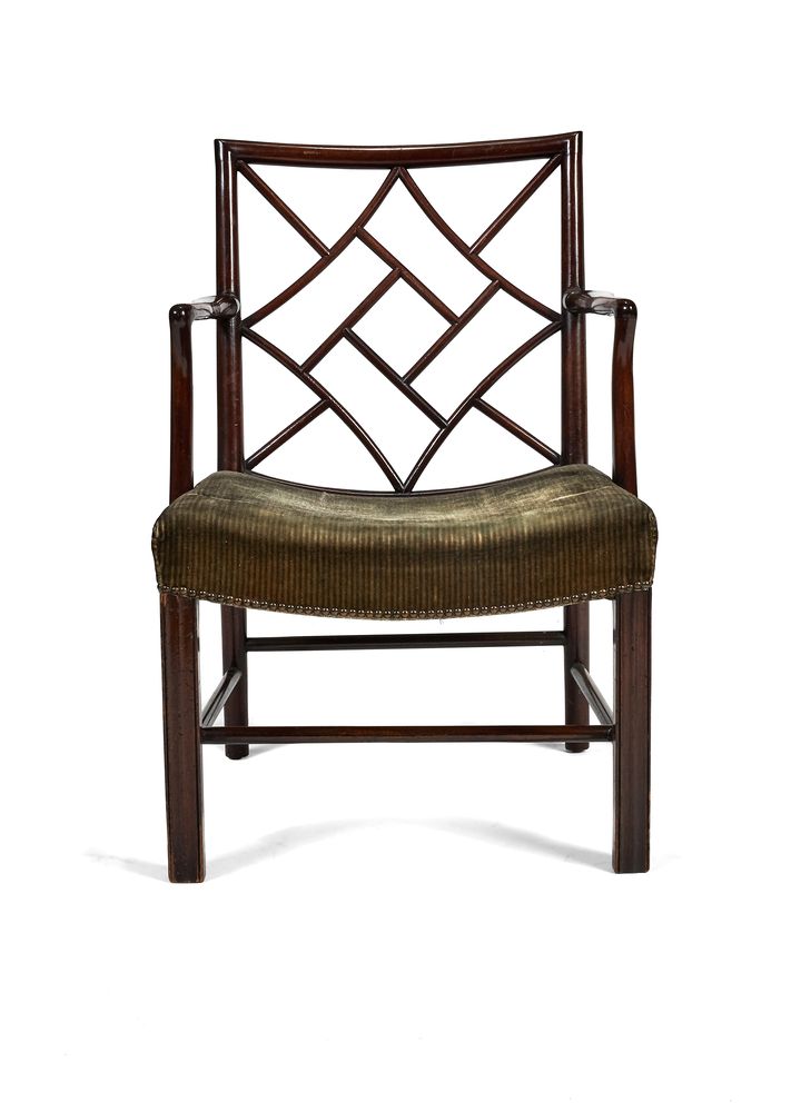 A George III style mahogany 'Cockpen' armchair