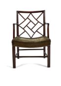 A George III style mahogany 'Cockpen' armchair
