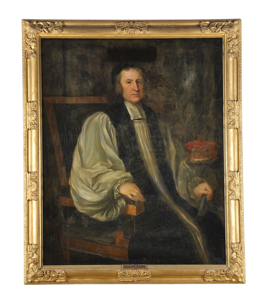 Circle of Jonathan Richardson (British 1665-1745) Portrait of Nathaniel Crewe 3rd Baron Crewe of Ste - Image 2 of 3