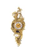 An impressive French Louis XV style gilt brass cartel clock, inscribed for Payne and Company, London