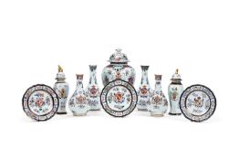 A selection of French Chinese Export style porcelain of Edme Samson type, late 19th century