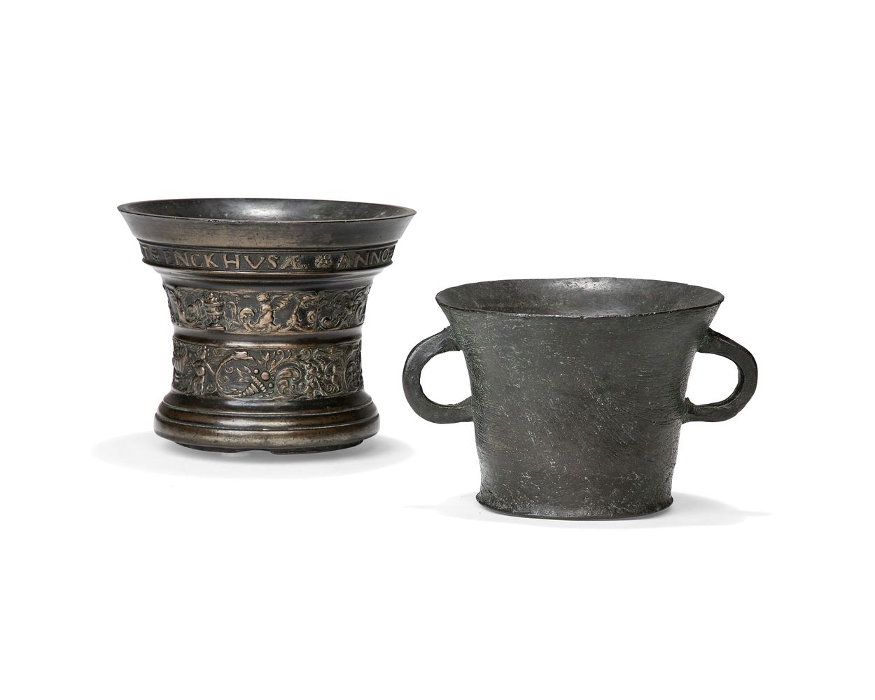 A Dutch leaded bronze mortar by Anton Wilkes, circa 1661