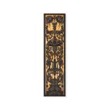 A pair of carved bronzed wood panels by Anton Leone Bulletti, Florence, dated 1864