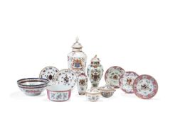 A selection of French Chinese Export style porcelain of Edme Samson type, late 19th century