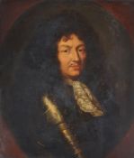 Follower of Robert Nanteuil Portrait of King Louis XIV (1638-1715), half length, in armour
