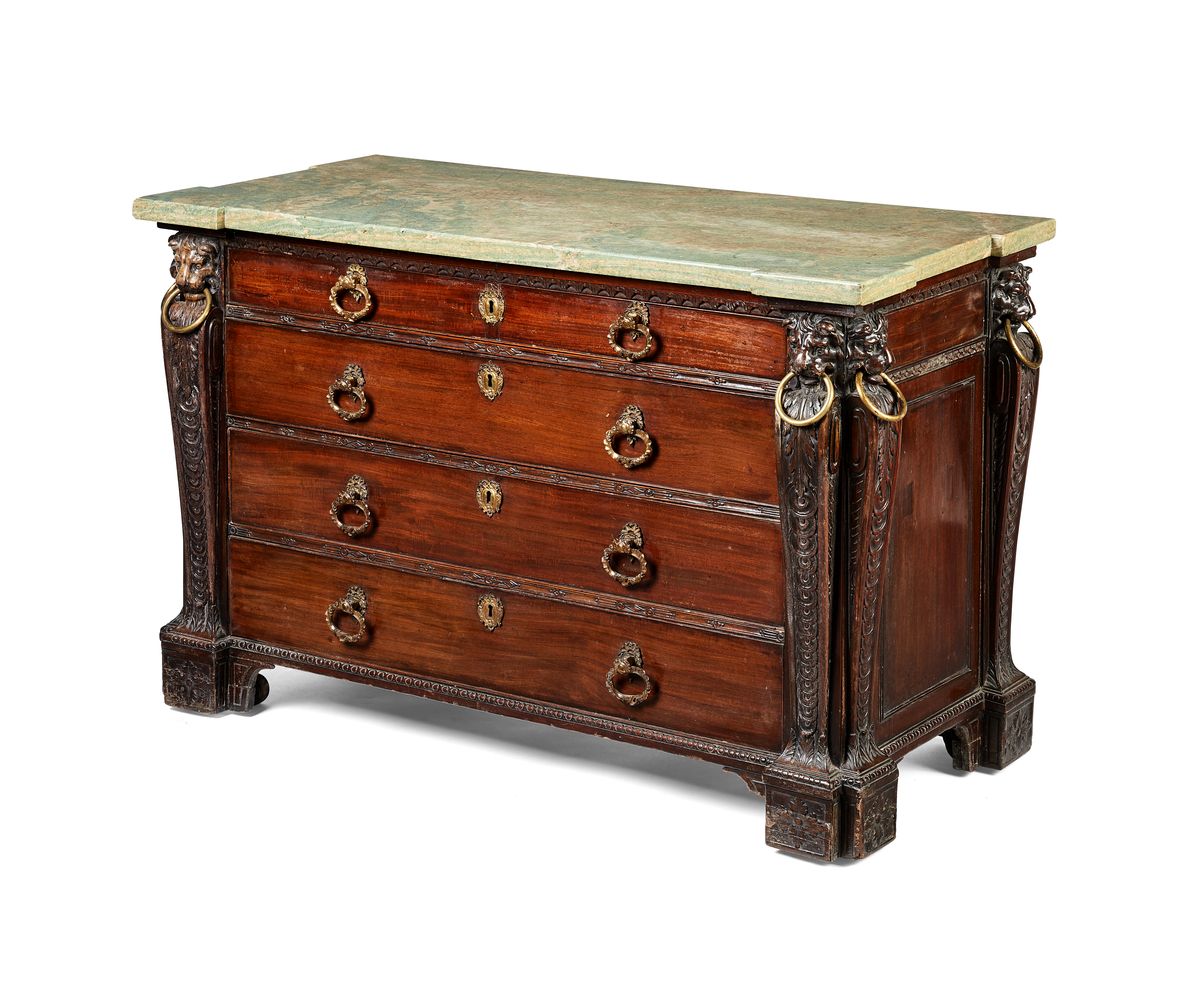 A Fine George II carved mahogany, dressing commode, circa 1735, possibly by John Boson and Cornelius