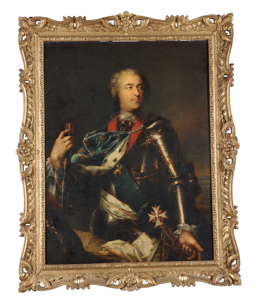 Circle of Jean-Baptiste Van Loo (French 1684-1745)Portrait of King Louis XV (1710-1774) - Image 2 of 3