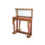 ϒ A Regency amboyna, rosewood crossbanded and gilt-brass mounted pier table, circa 1815