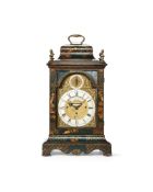 A George III green japanned quarter chiming table clock, Markwick, Markham, Perigal, London, circa 1