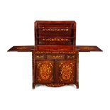 A Dutch mahogany and floral marquetry buffet, early 19th century
