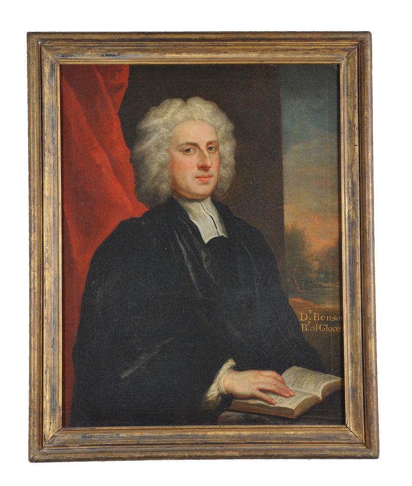 John Vanderbank (British 1694-1739) Portrait of Dr Martin Benson (1689-1752) Bishop of Gloucester, h - Image 2 of 3