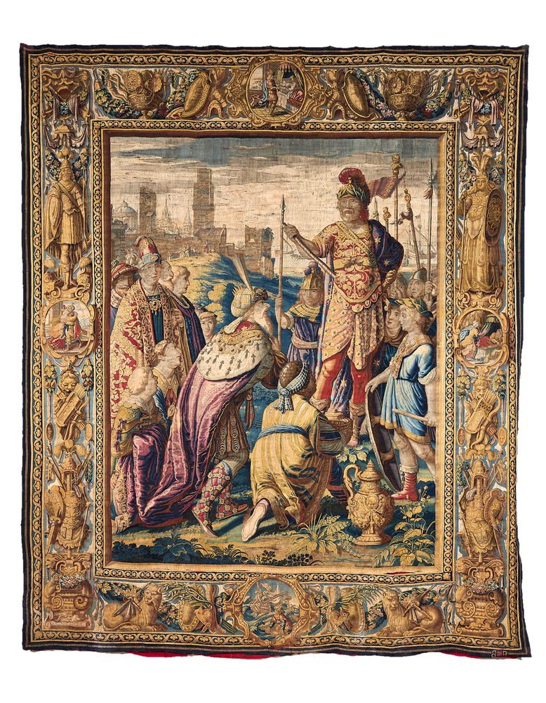 A Flemish historical tapestry, probably Brussels, after Karel van Mander...