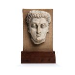 A Roman marble male head, Palmyra, circa AD 200 - 220