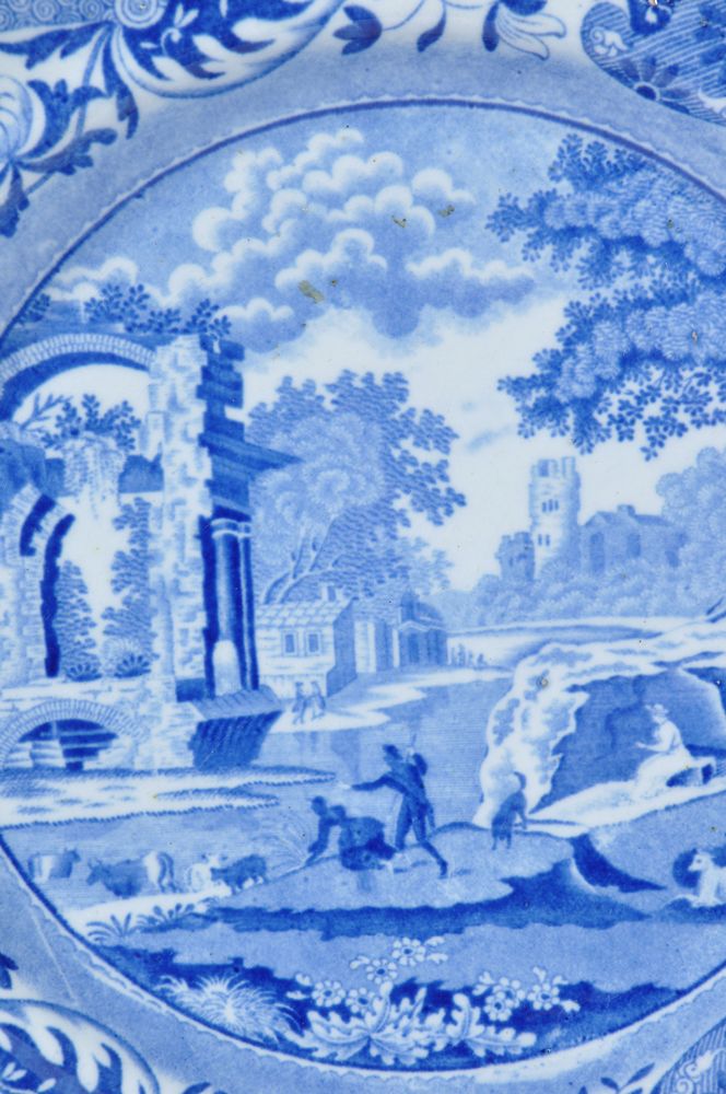 A miscellaneous selection of Spode and other manufacturers blue and white printed pearlware with cla - Image 2 of 2