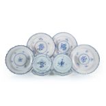 A miscellaneous assortment of Staffordshire pearlware blue and white plates