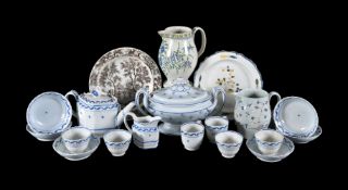 An assortment of mostly Staffordshire and South Yorkshire pearlware