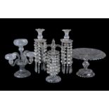 Three items of Victorian clear glass
