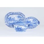 A Spode blue and white printed 'Castle' pattern pearlware soup tureen