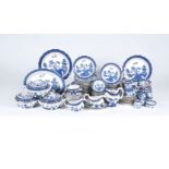 A Booth's pottery 'Real Old Willow' pattern part dinner and coffee service