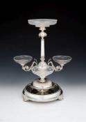 A Victorian silver centrepiece epergne by Horace Woodward & Co.